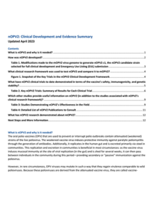 nOPV2 clinical development