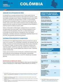 Perfil nacional da febre amarela Colômbia