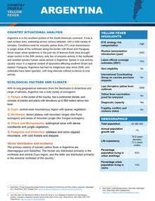 Yellow fever country profile Argentina