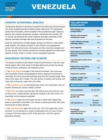 Yello fever country profile Venezuela