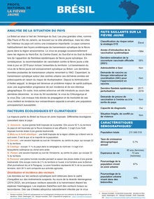 Profil national de la fièvre jaune Brésil