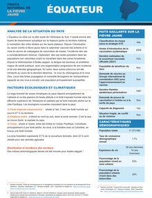 Profil national de la fièvre jaune Équateur