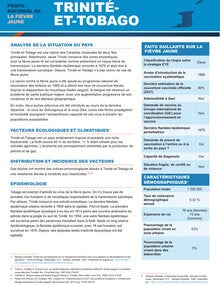 Profil national de la fièvre jaune Trinité-et-Tobago