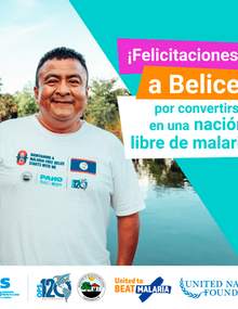 Belice es libre de malaria: Tarjeta para redes sociales 1 