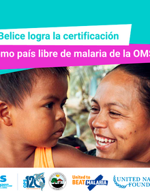 Belice es libre de malaria: Tarjeta para redes sociales 2