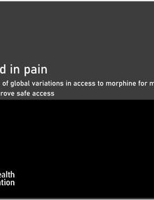 Left behind in pain: extent and causes of global variations in access to morphine for medical use and actions to improve safe access