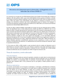 Directrices de Laboratorio para la Detección y el Diagnóstico de COVID-19