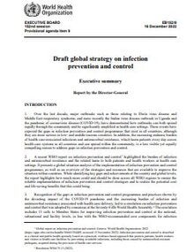EB152/9 Executive summary Draft global strategy on infection prevention and control. Report by the Director-General