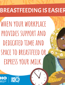 Card: Breastfeeding is easier when your workplace provides support