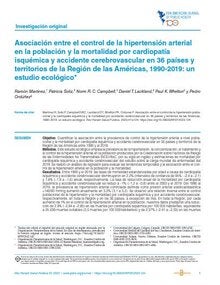 Asociación entre el control de la hipertensión poblacional y la cardiopatía isquémica y la mortalidad por accidente cerebrovascular en 36 países y territorios de las Américas, 1990–2019: un estudio ecológico
