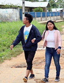 young people walking