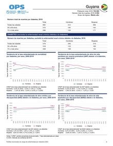 Perfil de carga de enfermedad por diabetes 2023: Guyana