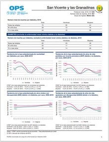 Perfil de carga de enfermedad por diabetes 2023: San Vicente y las Granadinas