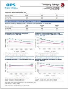 Perfil de carga de enfermedad por diabetes 2023: Trinidad y Tabago