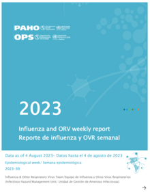 Reporte Semanal de Influenza, Semana Epidemiológica 30 (4 de agosto del 2023)