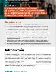 Las enfermedades no transmisibles en la era de la COVID-19 y la reconstrucción de los programas contra las enfermedades no transmisibles para mejorarlos