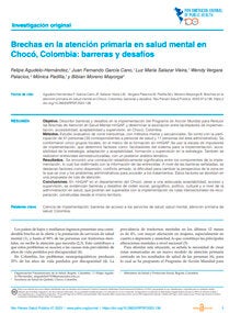 Brechas en la atención primaria en salud mental en Chocó, Colombia: barreras y desafíos