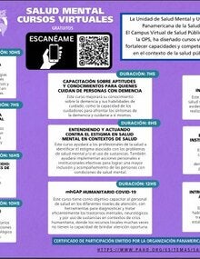 Cursos virtuales en salud mental - Octubre 2023