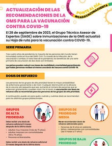 Actualización de las recomendaciones de la OMS para la vacunación contra COVID-19