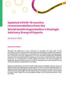 WHO SAGE COVID-19 recommendations