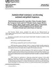 EB154/CONF./7 Resistencia a los antimicrobianos: acelerar las respuestas nacionales y mundiales