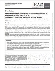 Diabetes mortality: trends and multi-country analysis of the Americas from 2000 to 2019