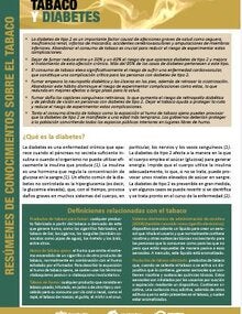 Tabaco y diabetes - Resúmenes de conocimientos de la OMS sobre el tabaco
