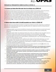 Perguntas frequentes sobre álcool e COVID-19