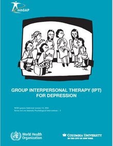 Group interpersonal therapy (‎IPT)‎ for depression
