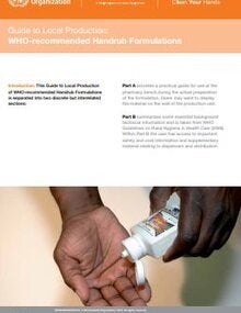 Guide to local production: WHO-recommended handrub formulations