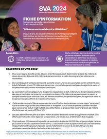 FICHE D’INFORMATION Semaine de la vaccination dans les Amériques 2024