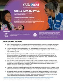 FOLHA INFORMATIVA Semana de vacinação nas Américas 2024