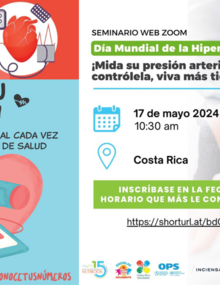 Invitación al webinar con la información de fecha, hora, lugar e inscripcion