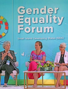 Mrs. Lou Valdez at Gender Equity Forum