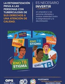 Afiche: Es necesario invertir en empoderar a las personas afectadas y mostrar solidaridad contra la estigmatización y la discriminación