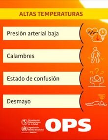 Infografía altas temperaturas