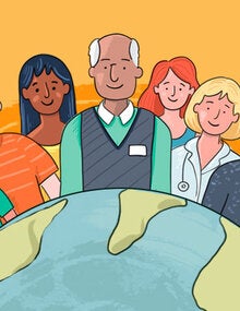 People of all ages and ethnicities around the globe