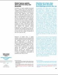 WER: Global leprosy (‎Hansen disease)‎ update, 2023: Elimination of leprosy disease is possible – Time to act!