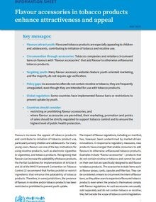 Information sheet: Flavour accessories in tobacco products enhance attractiveness and appeal