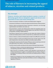 Information Sheet: The role of flavours in increasing the appeal of tobacco, nicotine and related products