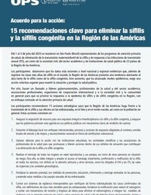 Acuerdo para la acción: 15 recomendaciones clave para eliminar la sífilis y la sífilis congénita en la Región de las Américas