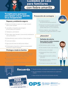 Cuidados en casa para familiares con fiebre amarilla 