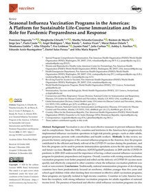 Vaccines Seasonal Influenza Vaccination Programs in the Americas