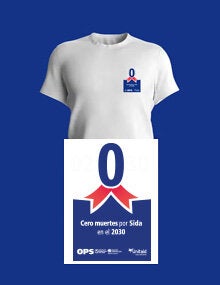 Estampa bolsillo camiseta - Cero muertes por sida en el 2030