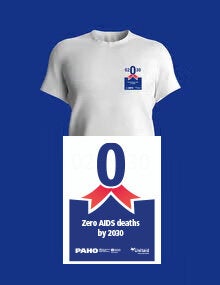 Pocket T-shirt print - Zero deaths from AIDS by 2030