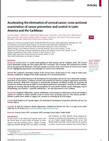 Thumbnail of the article Accelerating the elimination of cervical cancer: cross-sectional examination of cancer prevention and control in Latin America and the Caribbean