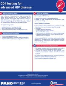 Factsheets - Rapid diagnosis of opportunistic infections in advanced HIV disease