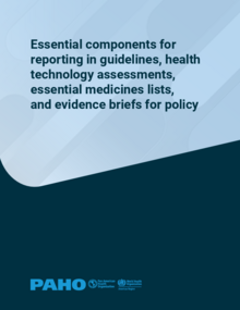 Essential components for reporting in  evidence products