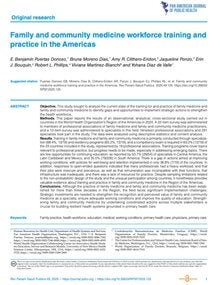 portada publicación family and community medicine workeforce