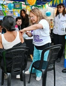 Foto de una de las postas de vacunación